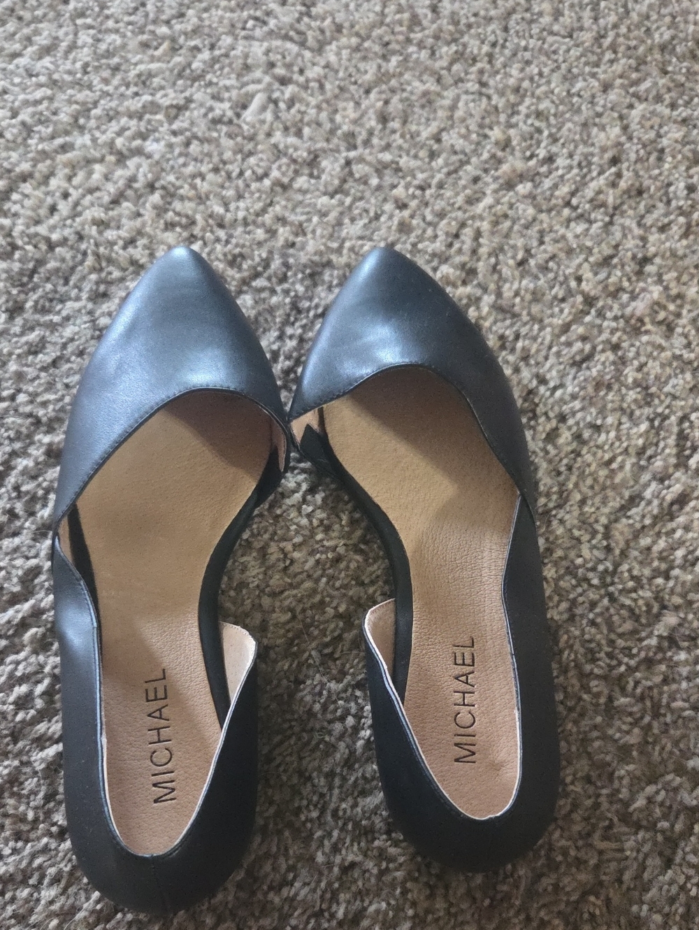 Michaels Black Pointed-Toe D'Orsay Flats